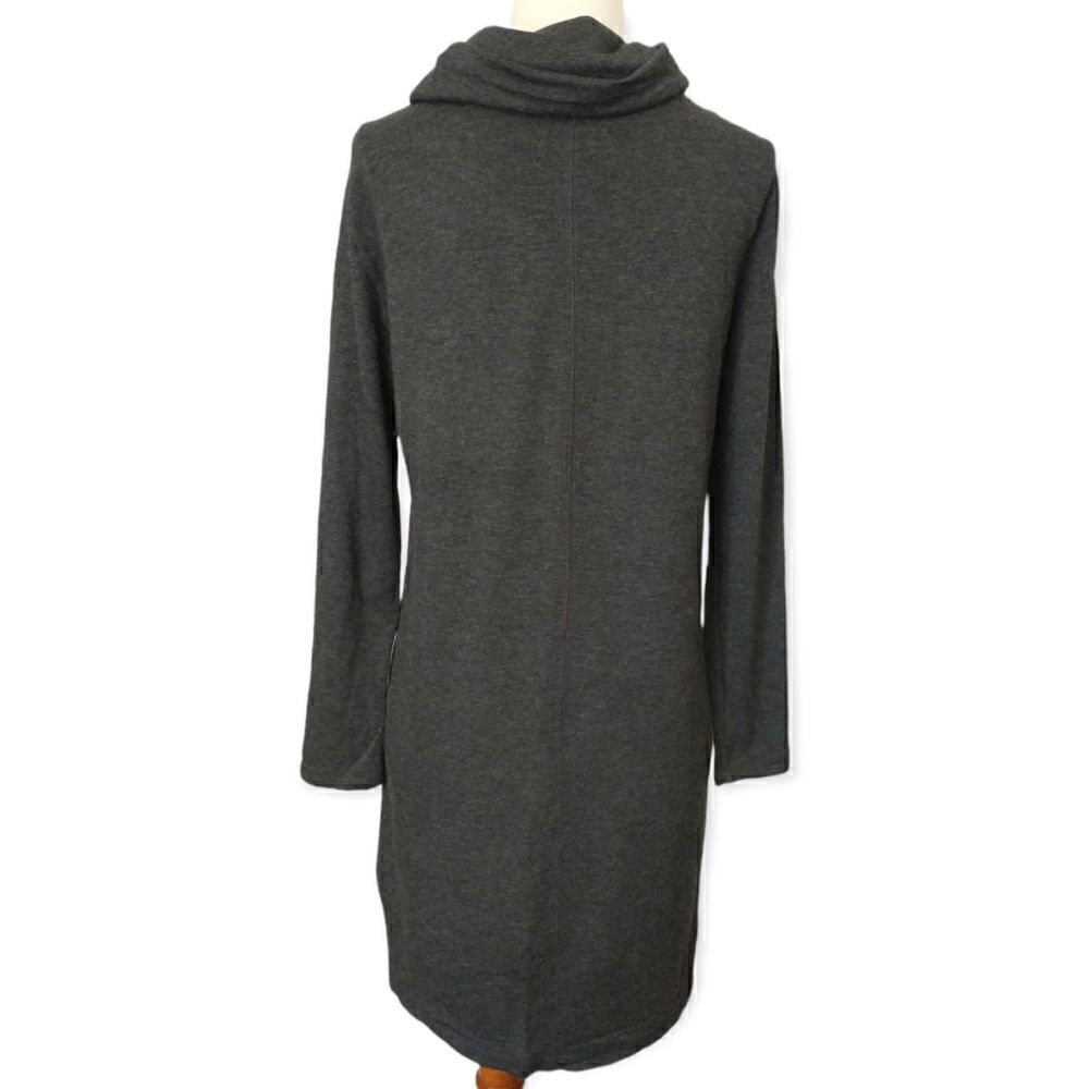 Lou & Grey Cozy Knit Shift Dress S Lounge Relaxed Minimalist Quiet Luxury Gray - Picture 5 of 16